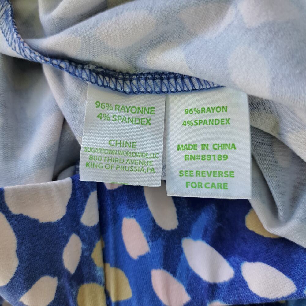 LILLY PULITZER Georgia May Palazzo Pant Large Blue Sparkling Grotto *Hemmed* - Picture 8 of 10
